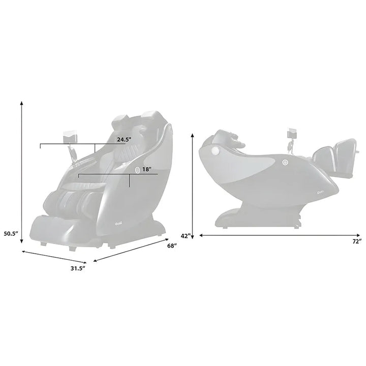 Osaki OP-4D Master Massage Chair - Measurement