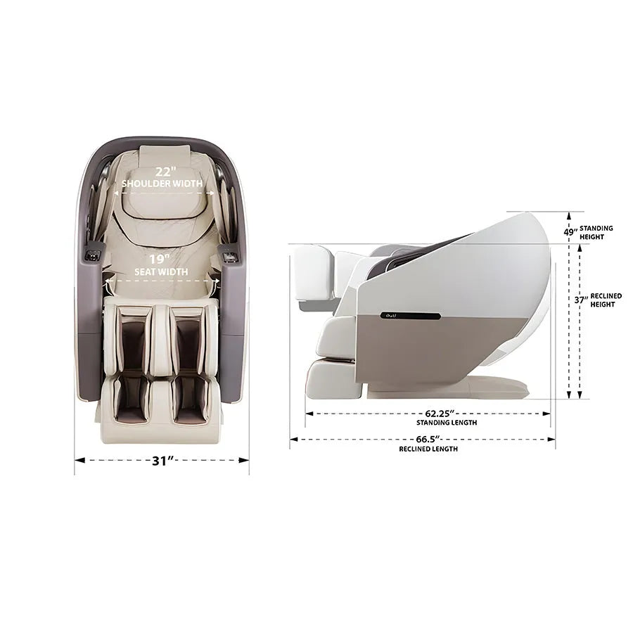 Osaki OS-Flagship 4D Massage Chair - Measurement