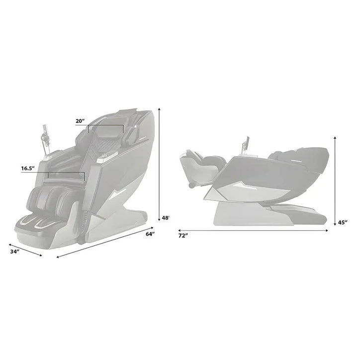 Osaki OS-Pro EKON Plus Massage Chair - Measurement