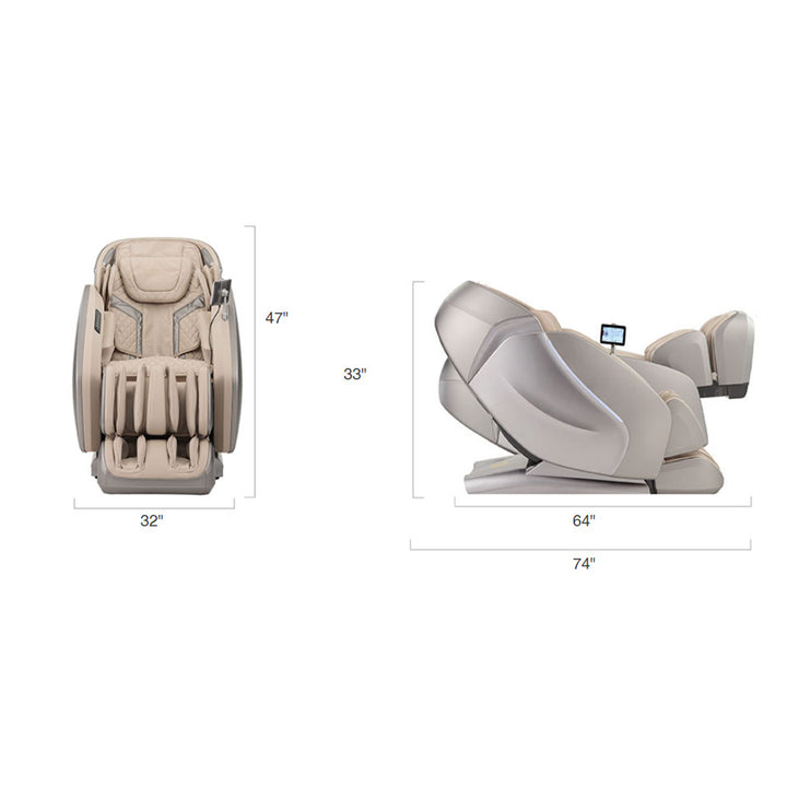 Kyota Hatsumei M900 4D AI Massage Chair - Measurement