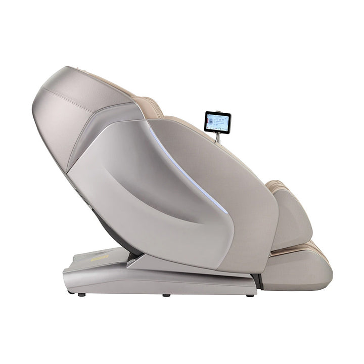 Kyota Hatsumei M900 4D AI Massage Chair - Side View (Gray/Tan)