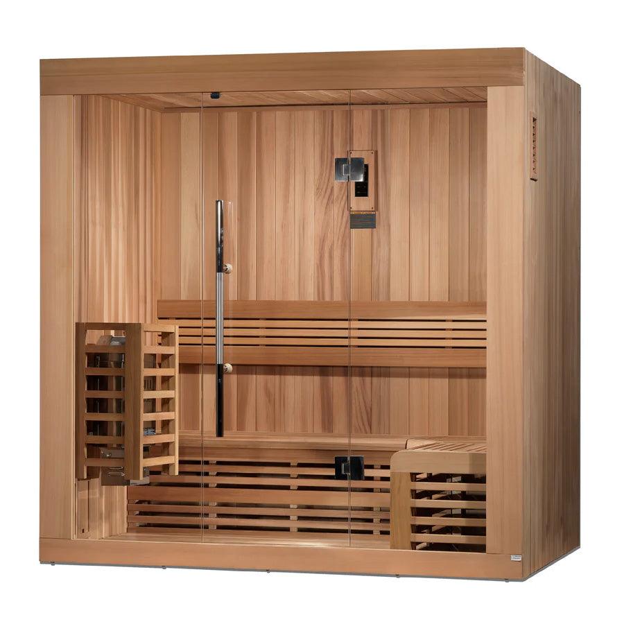 Golden Designs Copenhagen Edition 3 Person Traditional Sauna - Canadian Red Cedar - Wish Rock Relaxation