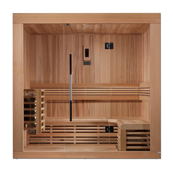 Golden Designs Copenhagen Edition 3 Person Traditional Sauna - Canadian Red Cedar - Wish Rock Relaxation