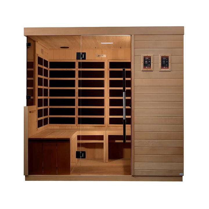 Dynamic La Sagrada 6-person Ultra Low EMF FAR Infrared Sauna - Canadian Hemlock - Wish Rock Relaxation