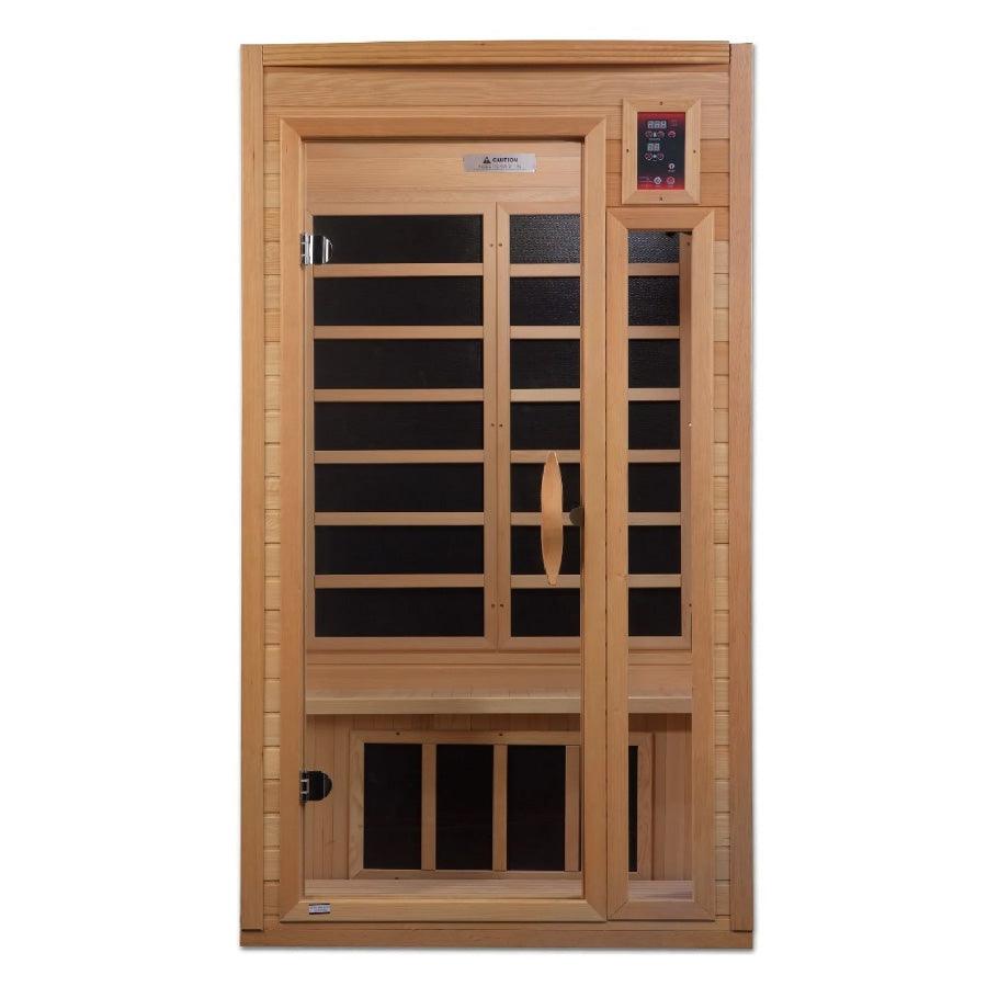 Golden Designs Geneva Elite 1-2 Person Near Zero EMF FAR Infrared Sauna - Wish Rock Relaxation