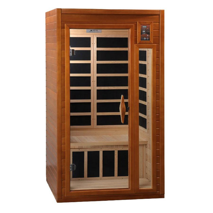 Dynamic Barcelona Elite 1-2 Person Ultra Low EMF FAR Infrared Sauna - Canadian Hemlock - Wish Rock Relaxation