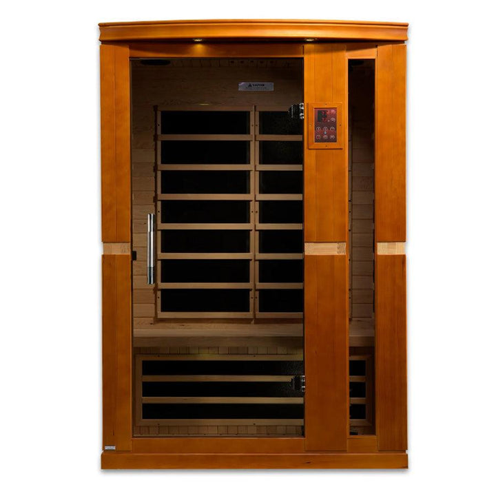 Dynamic Vittoria 2-Person Low EMF FAR Infrared Sauna - Canadian Hemlock - Wish Rock Relaxation