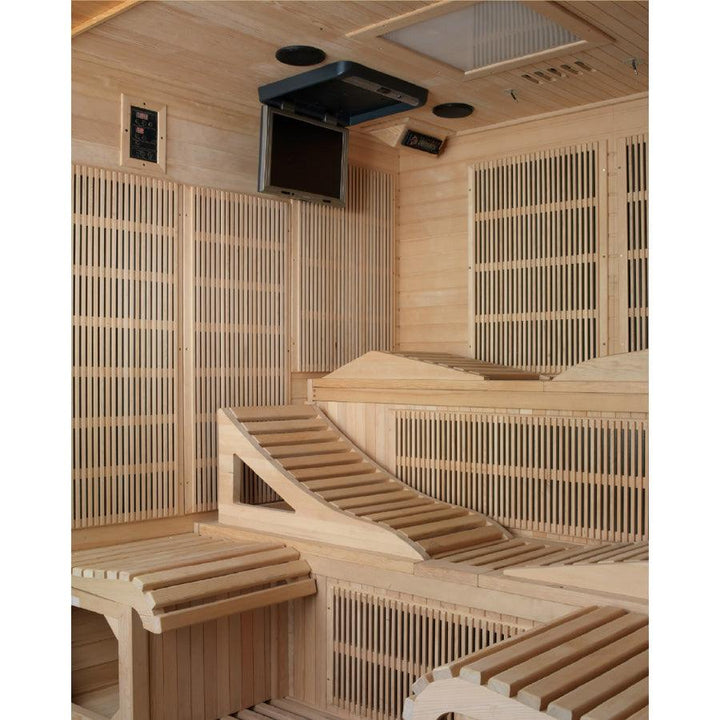 Golden Designs Monaco 6-person PureTech™ Near Zero EMF FAR Infrared Sauna - Wish Rock Relaxation