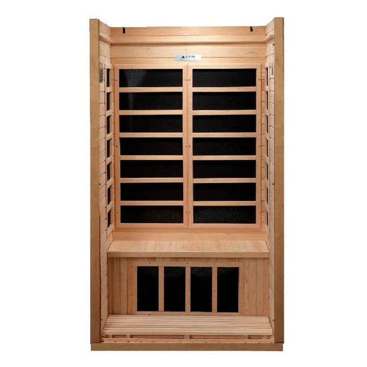 Golden Designs Geneva Elite 1-2 Person Near Zero EMF FAR Infrared Sauna - Wish Rock Relaxation