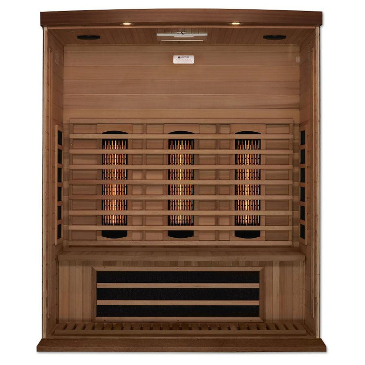 Maxxus 3-Person Full Spectrum Infrared Sauna - Canadian Red Cedar - Wish Rock Relaxation