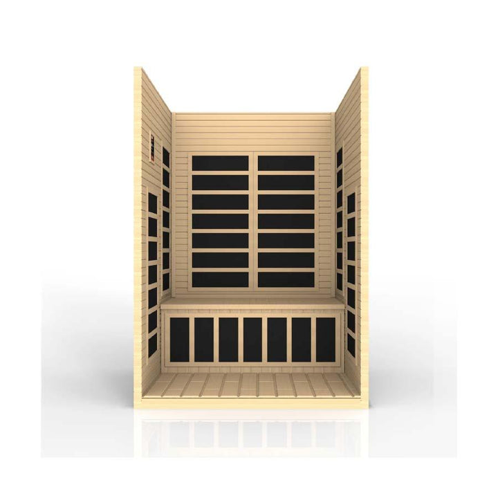 Dynamic Santiago 2-Person Low EMF FAR Infrared Sauna - Canadian Hemlock - Wish Rock Relaxation