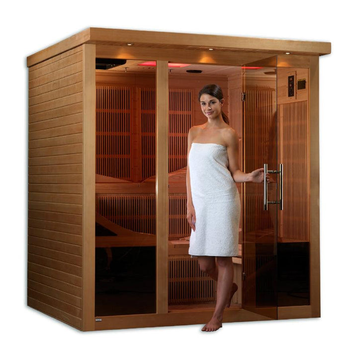 Dynamic Monaco 6-person Ultra Low EMF FAR Infrared Sauna - Wish Rock Relaxation