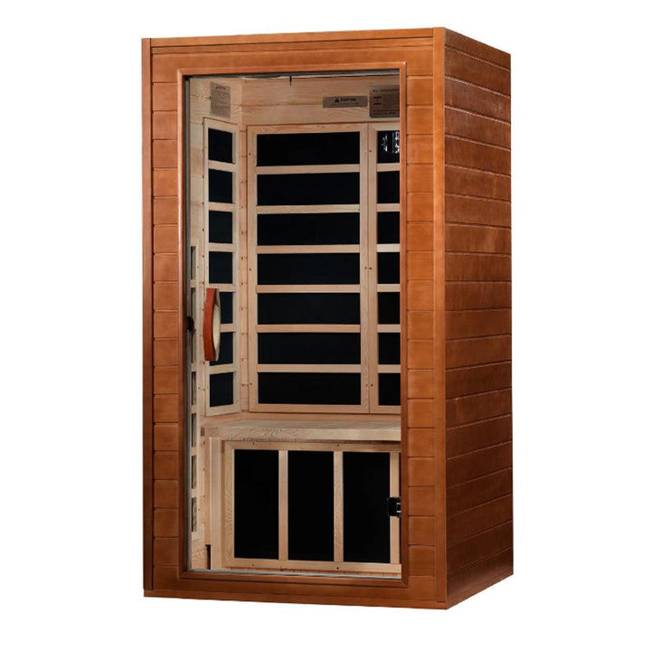 Dynamic Avila Elite 1-2 Person Ultra Low EMF FAR Infrared Sauna - Canadian Hemlock - Wish Rock Relaxation