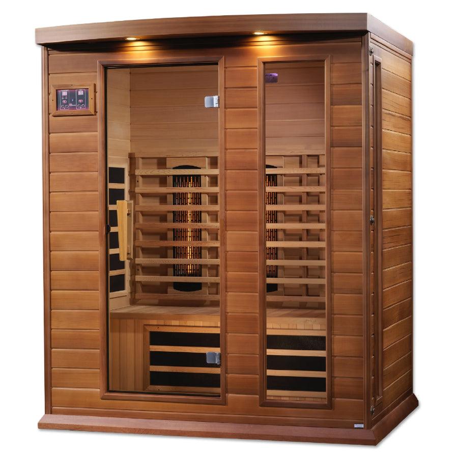 Maxxus 3-Person Full Spectrum Infrared Sauna - Canadian Red Cedar - Wish Rock Relaxation