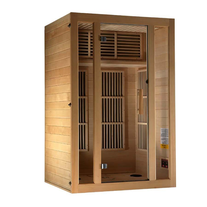 Maxxus "Seattle" 2 person Low EMF FAR Infrared Sauna - Canadian Hemlock - Wish Rock Relaxation