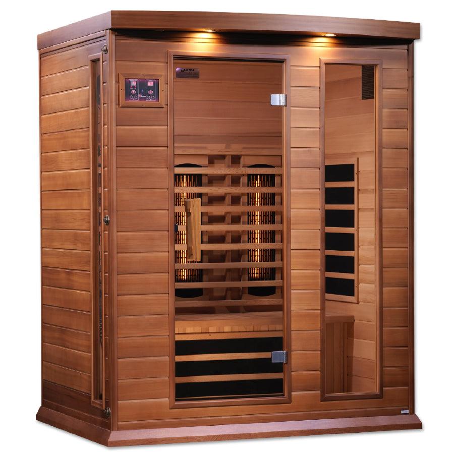 Maxxus 3-Person Full Spectrum Infrared Sauna - Canadian Red Cedar - Wish Rock Relaxation