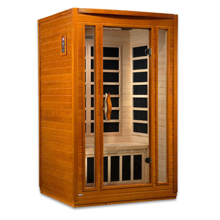 Dynamic San Marino Elite 2-Person Ultra Low EMF FAR Infrared Sauna - Canadian Hemlock - Wish Rock Relaxation