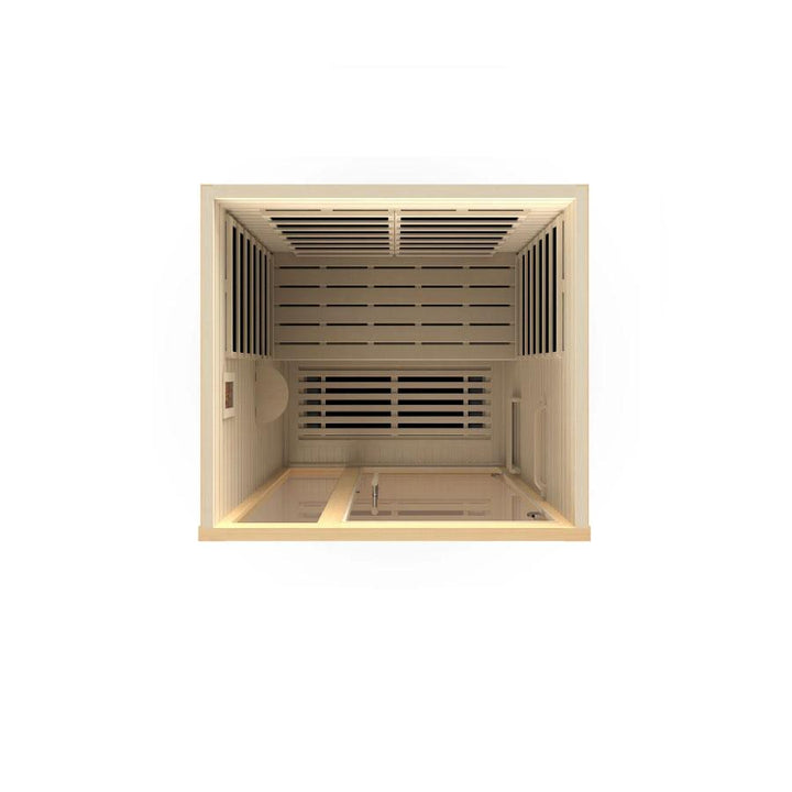 Dynamic Llumeneres 2-Person Ultra Low EMF FAR Infrared Sauna - Canadian Hemlock - Wish Rock Relaxation