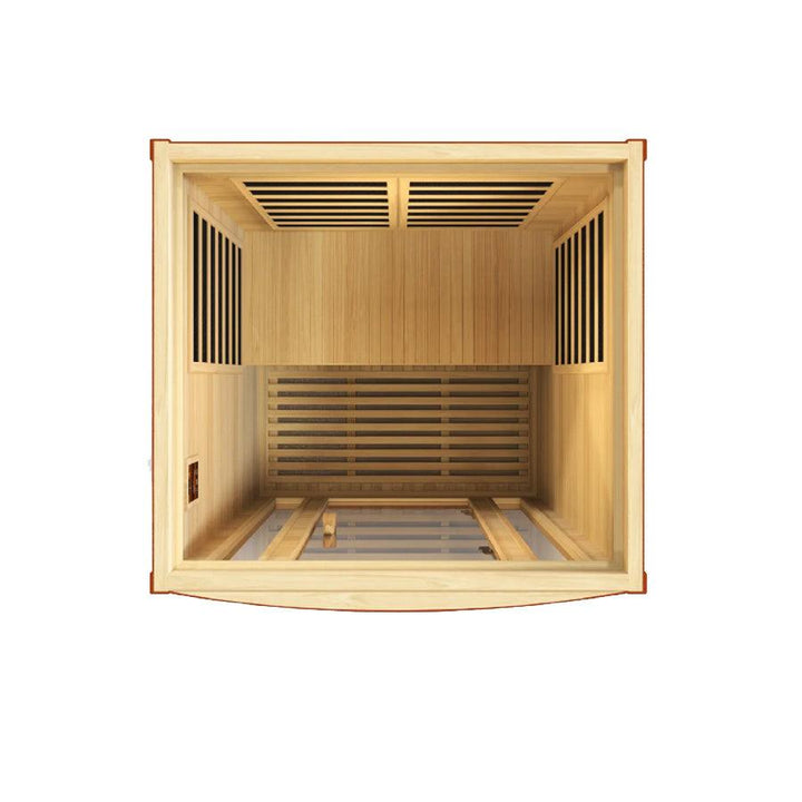 Dynamic San Marino Elite 2-Person Ultra Low EMF FAR Infrared Sauna - Canadian Hemlock - Wish Rock Relaxation