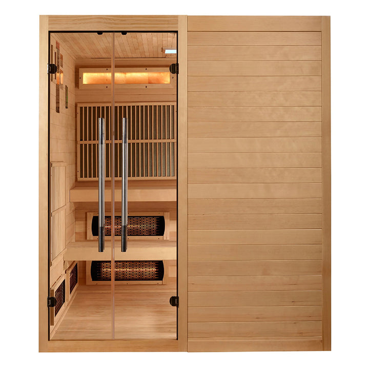 Golden Designs Toledo 6 Person Full Spectrum Hybrid Sauna - Front view