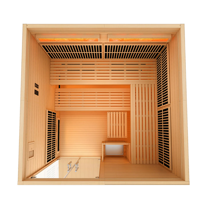 Golden Designs Toledo 6 Person Full Spectrum Hybrid Sauna - Top view