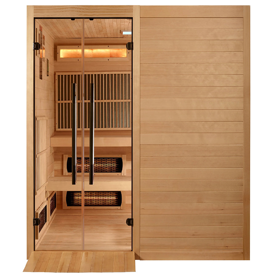 Golden Designs Toledo 6 Person Full Spectrum Hybrid Sauna - Front view / Wheel Chair Access