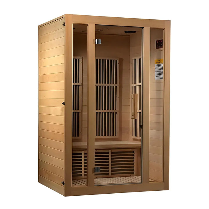 Maxxus "Seattle" 2 person Low EMF FAR Infrared Sauna - Canadian Hemlock - Wish Rock Relaxation