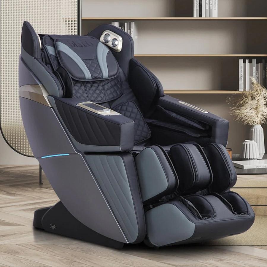 Osaki black faux discount leather reclining massage chair